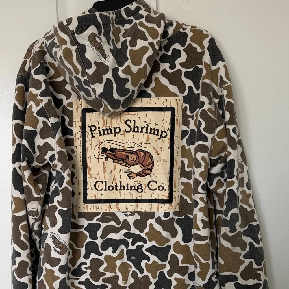 Pimp Shrimp Camouflage Hoodie with Patch - Picture 4 of 6